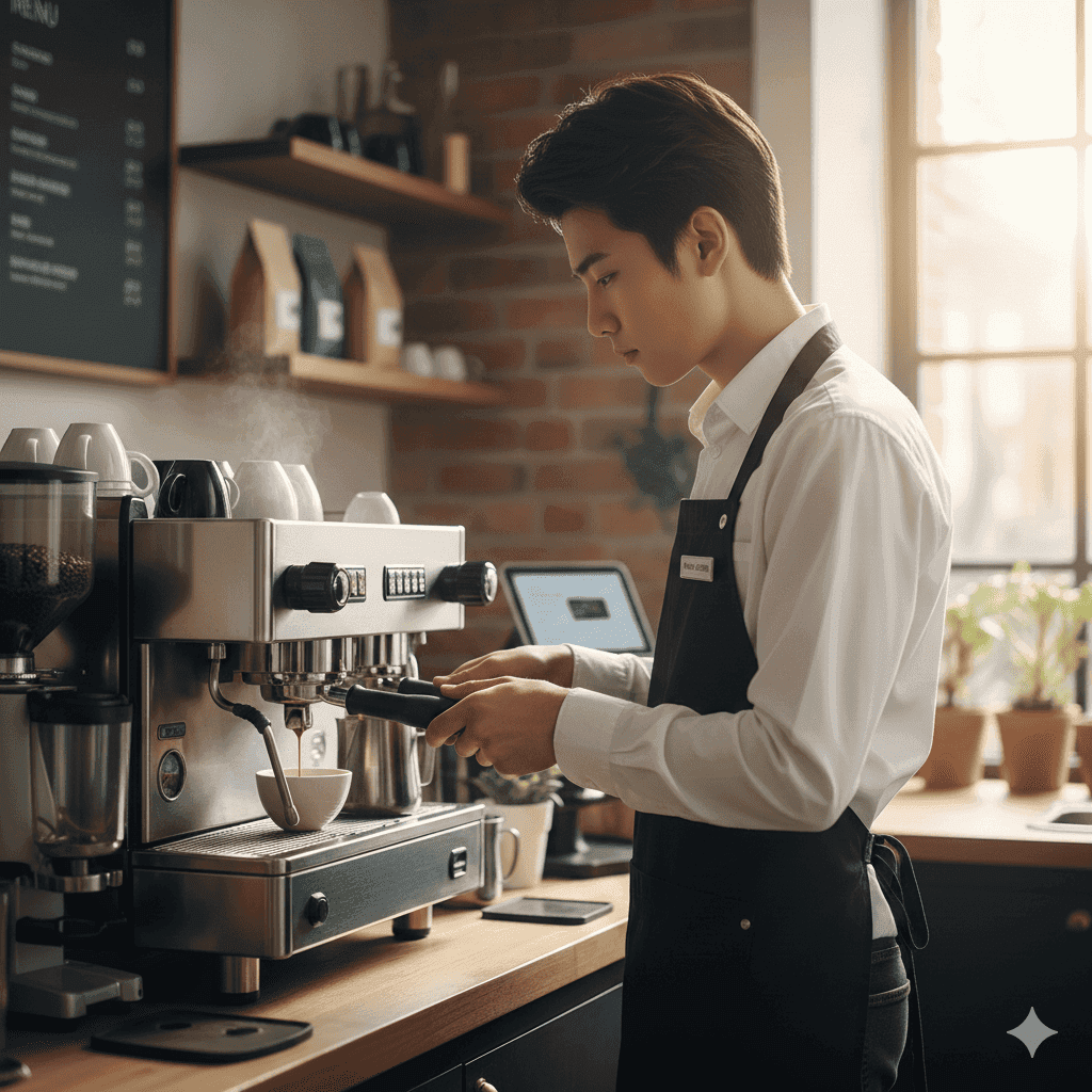 바리스타 모집 홍보 이미지